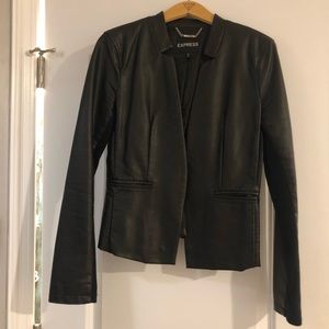 Express faux leather blazer